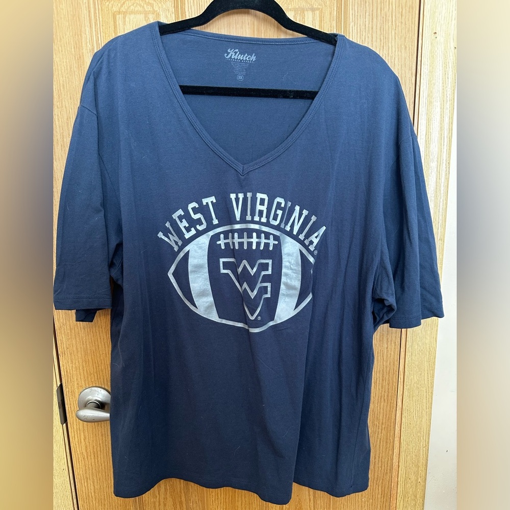 West Virginia Navy Blue Women's Top by Klutch Sz 3X
